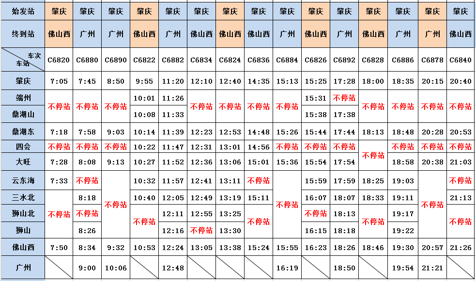 广佛肇轻轨最新时刻表揭秘，最新时间表一览无余