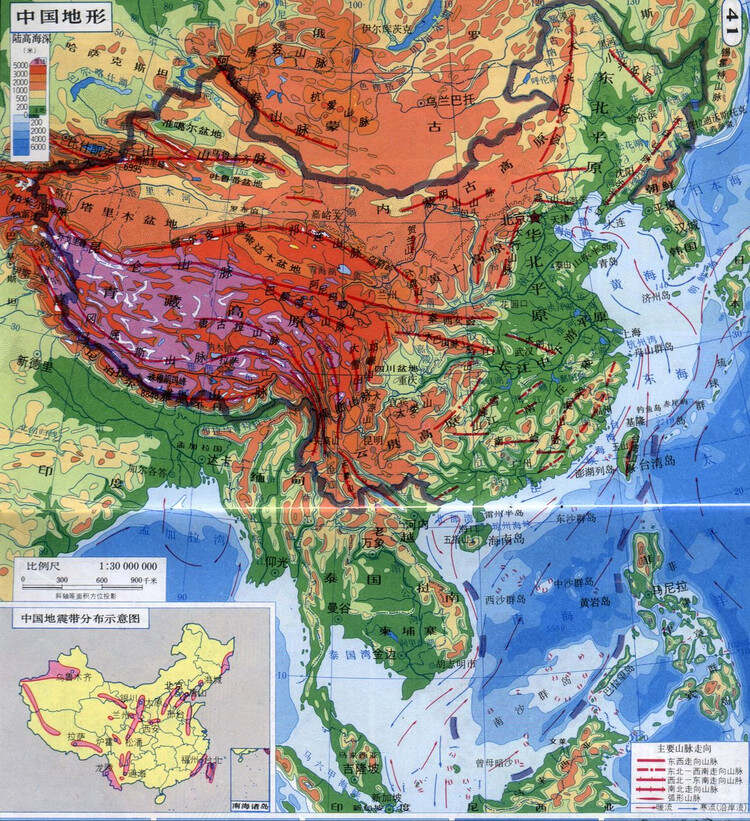 最新竖版中国地形图,最新竖版中国地形图解析