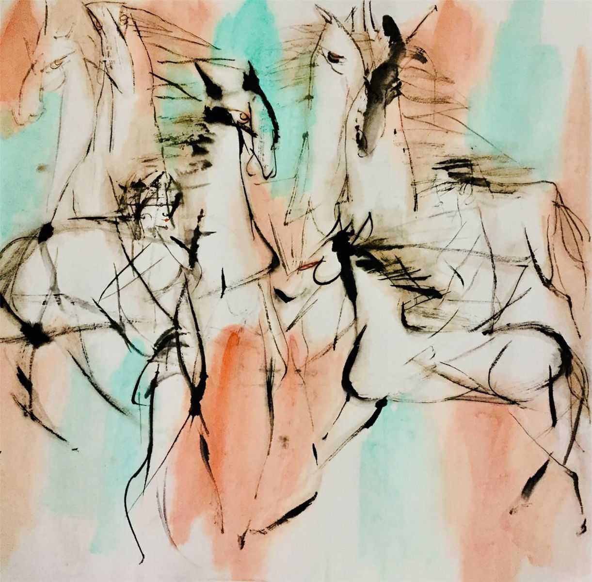 科技与艺术交融，最新马画作品展现完美融合风采