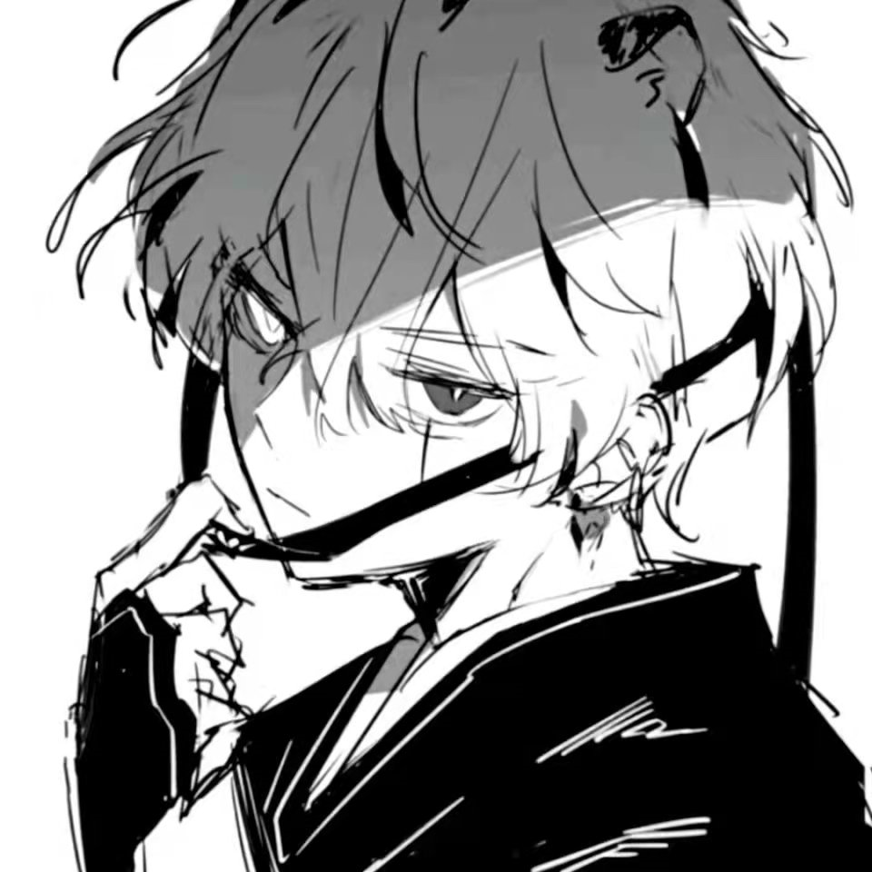 动漫男生黑白图片——自信与成长之旅